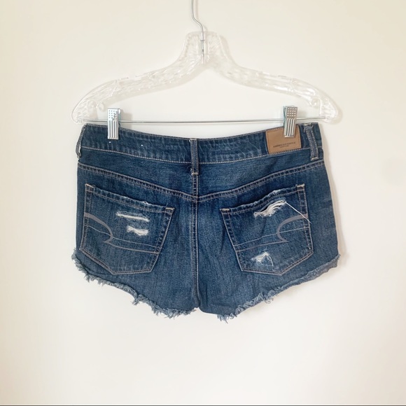 American Eagle Denim Shorts size 2 Dark Wash - Picture 2 of 9